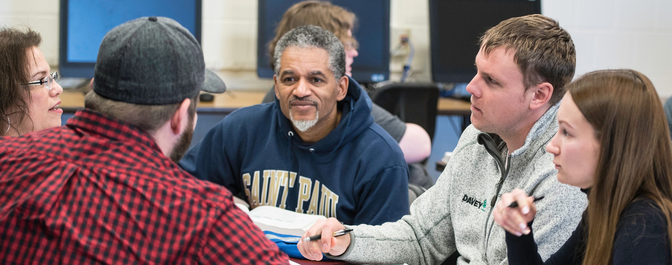 Photo of students in class.