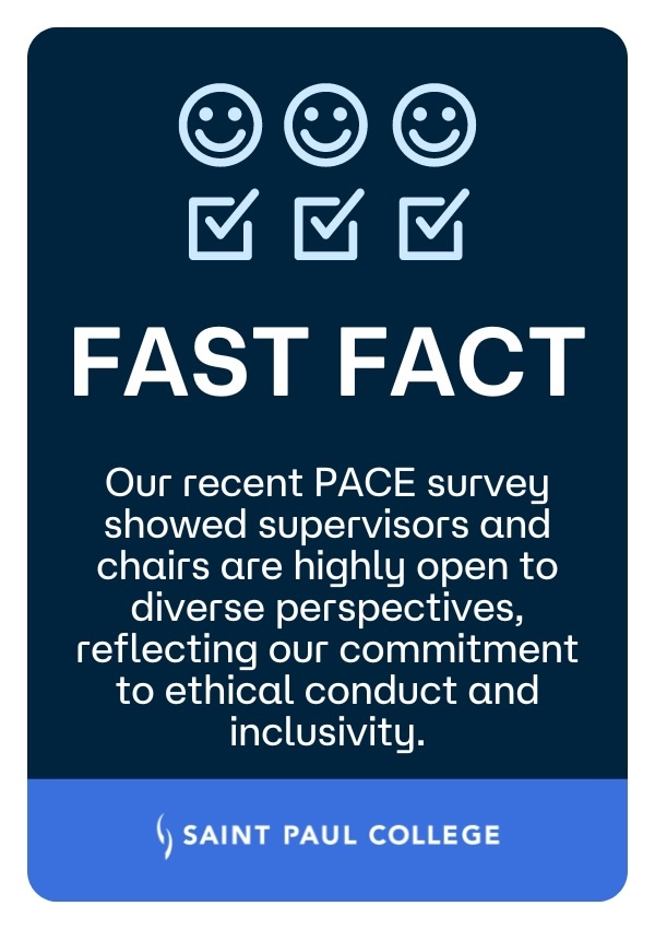 Fast Fact: Our recent PACE survey showed supervisors and chairs are highly open to diverse perspectives, reflecting our commitment to ethical conduct and inclusivity.